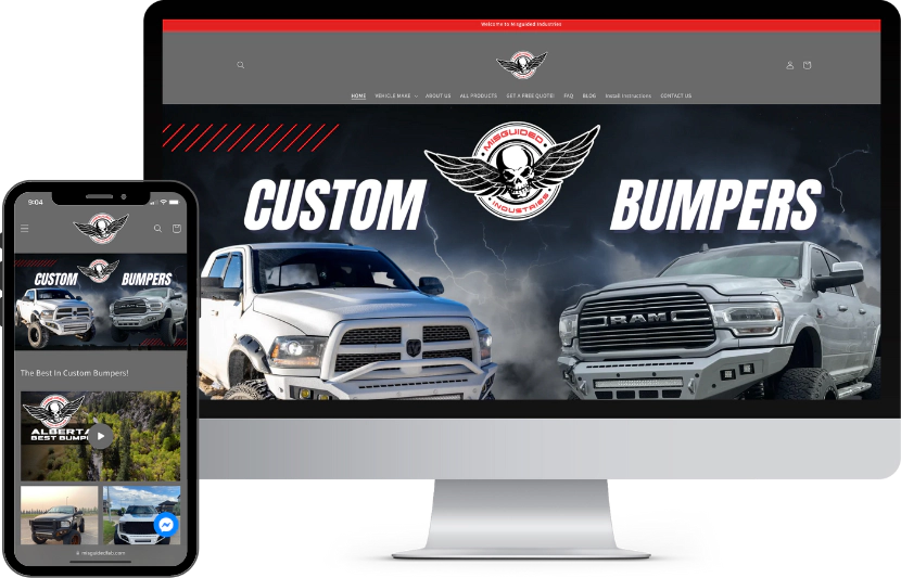 Misguided Fabrications Website Design | Storm Light Marketing